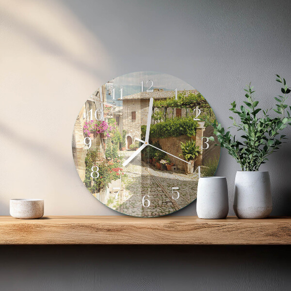 Glas wanduhr Blumenallee