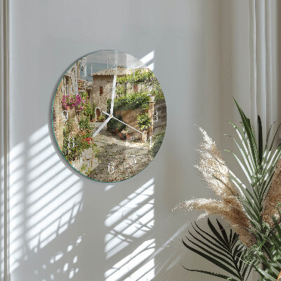 Glas wanduhr Blumenallee