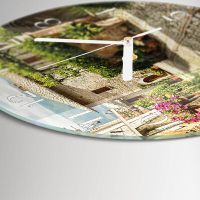 Glas wanduhr Blumenallee