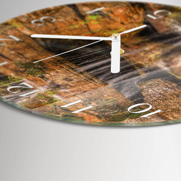 Glas wanduhr Wasserfall
