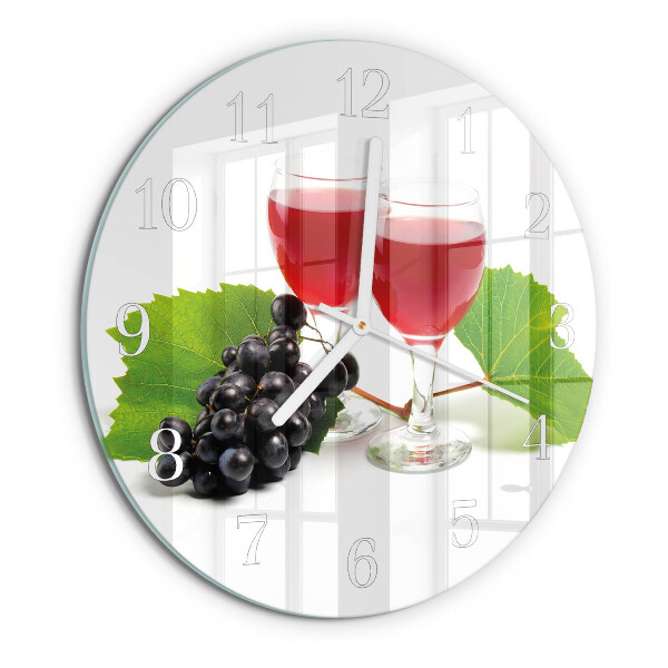Glas wanduhr Trauben für Wein