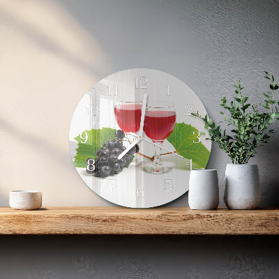 Glas wanduhr Trauben für Wein