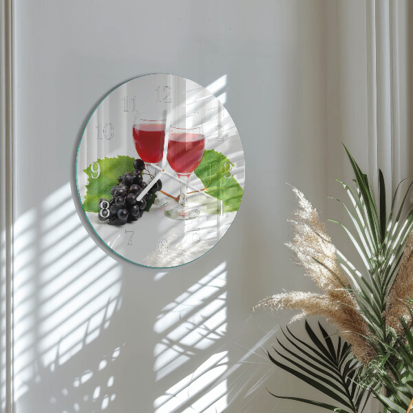 Glas wanduhr Trauben für Wein