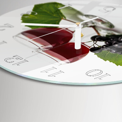 Glas wanduhr Trauben für Wein
