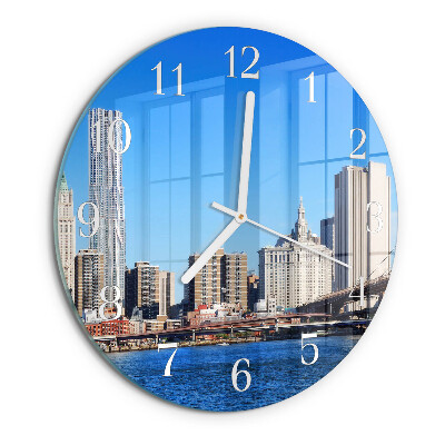 Glas wanduhr Horizon Sepia