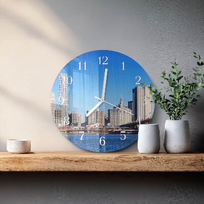 Glas wanduhr Horizon Sepia