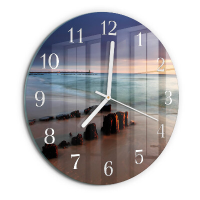 Glas wanduhr Strand Meer