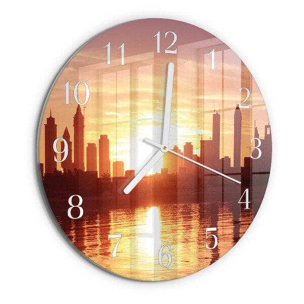 Glas wanduhr Horizont