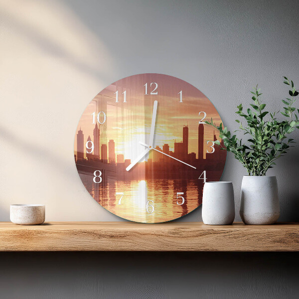 Glas wanduhr Horizont