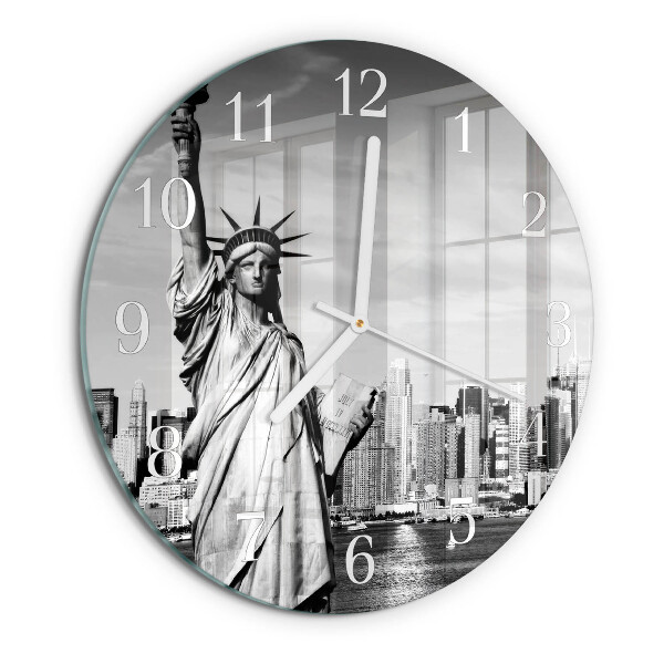 Glas wanduhr Freiheitsstatue