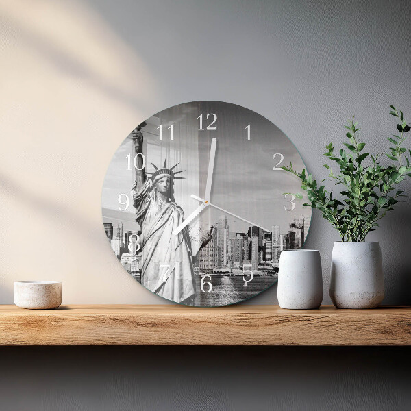 Glas wanduhr Freiheitsstatue