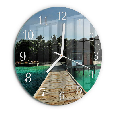 Glas wanduhr Seepalmen