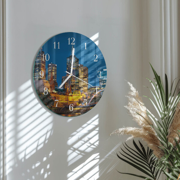 Glas wanduhr Stadt
