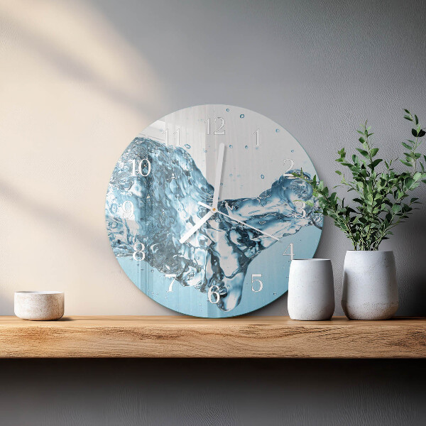 Glas wanduhr Wasser
