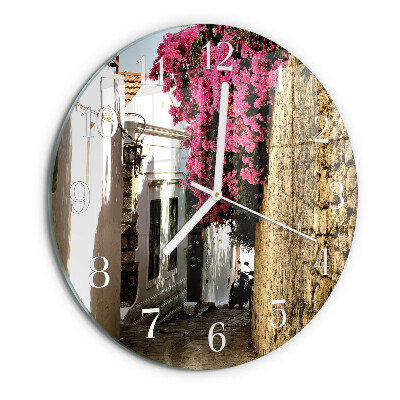 Glas wanduhr Blumenallee