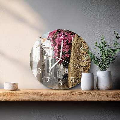 Glas wanduhr Blumenallee
