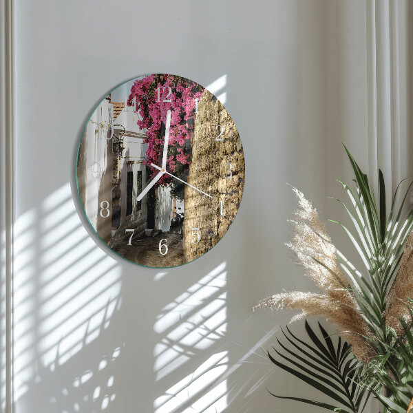 Glas wanduhr Blumenallee