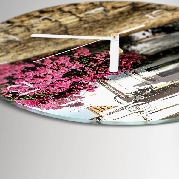 Glas wanduhr Blumenallee