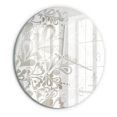 Glas wanduhr Blumenkunst