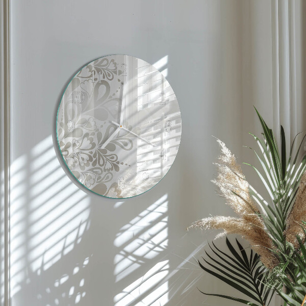 Glas wanduhr Blumenkunst