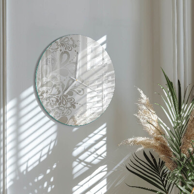 Glas wanduhr Blumenkunst