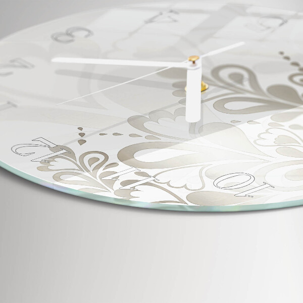 Glas wanduhr Blumenkunst