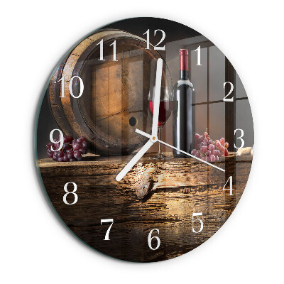 Glas wanduhr Trauben für Wein