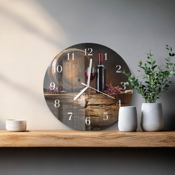 Glas wanduhr Trauben für Wein