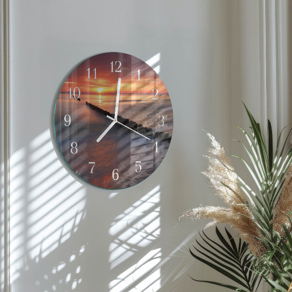 Glas wanduhr Sonne des Meeres