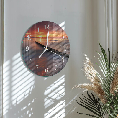 Glas wanduhr Sonne des Meeres