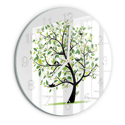 Glas wanduhr Baum