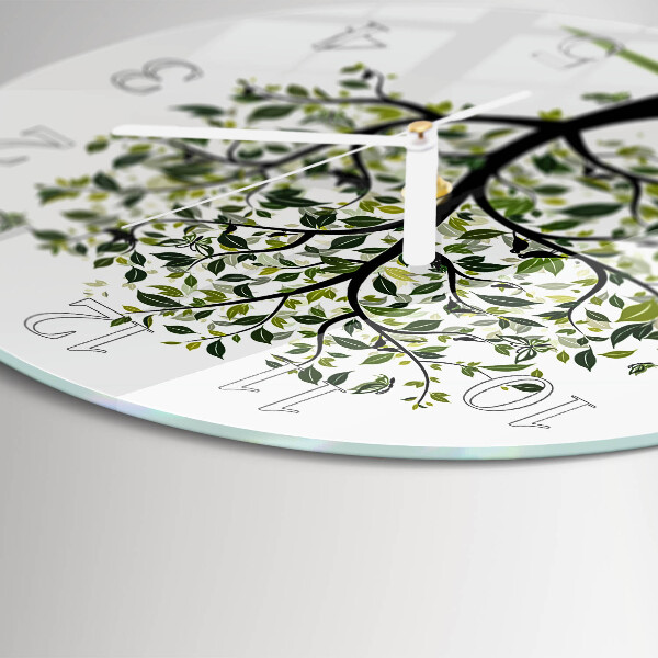 Glas wanduhr Baum