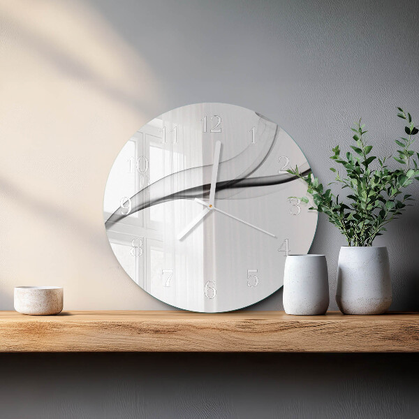 Glas wanduhr Abstrakter Rauch