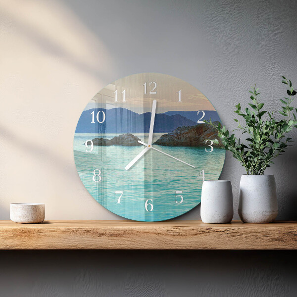 Glas wanduhr Sea Island