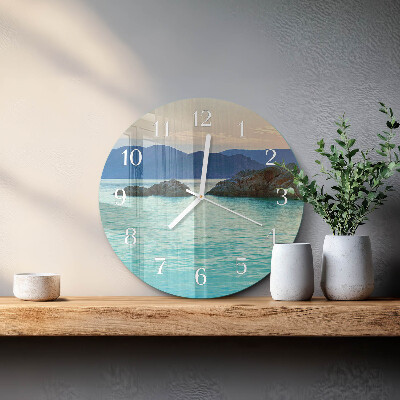 Glas wanduhr Sea Island