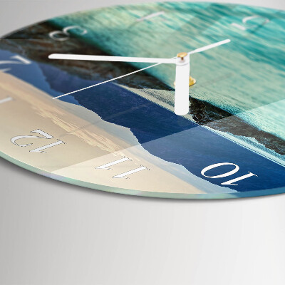 Glas wanduhr Sea Island