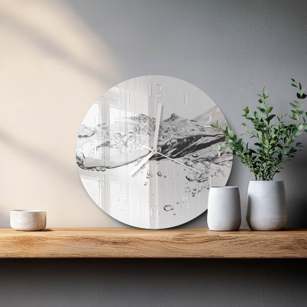 Glas wanduhr Wasser