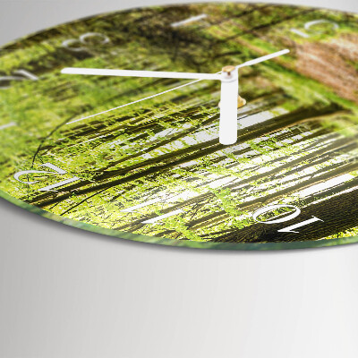 Glas wanduhr Wald