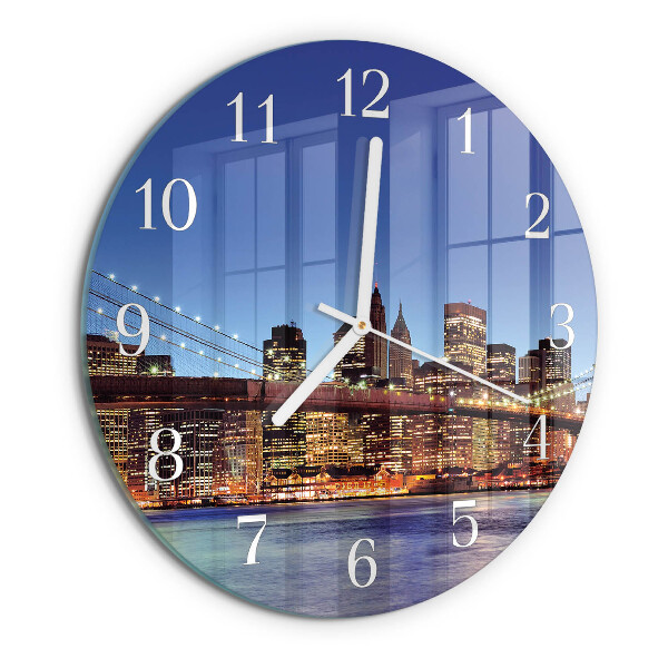 Glas wanduhr Horizontale Brücke