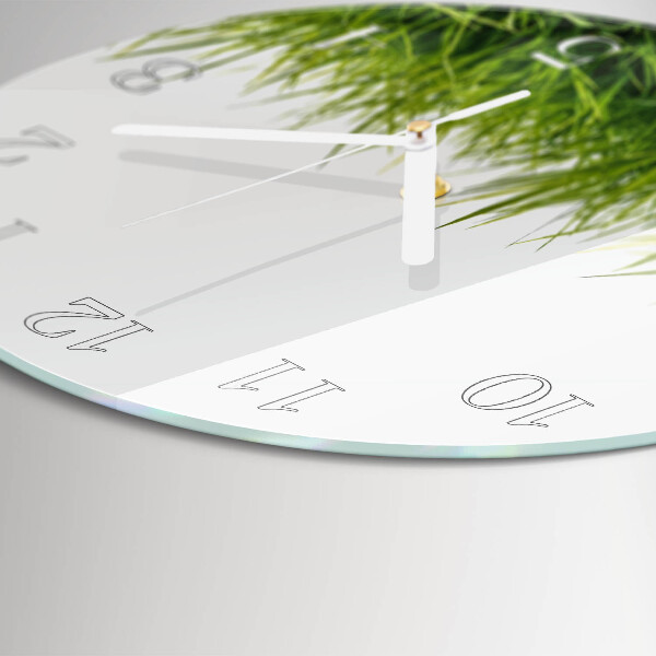 Glas wanduhr Gras