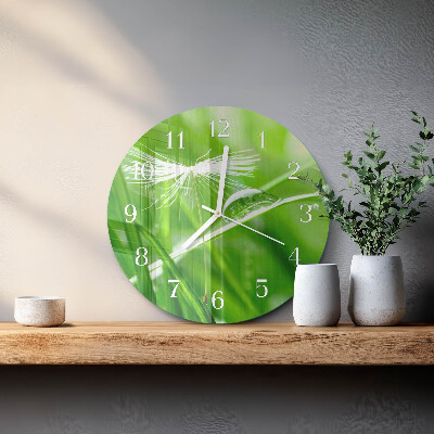 Glas wanduhr Gras
