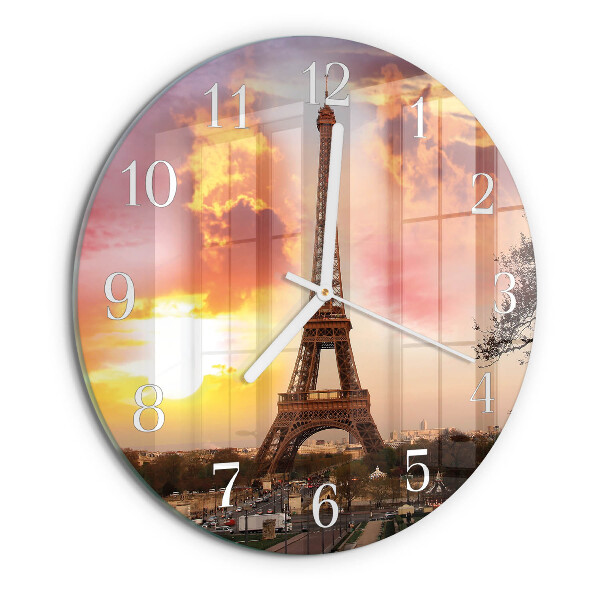 Glas wanduhr Eiffelturm Paris