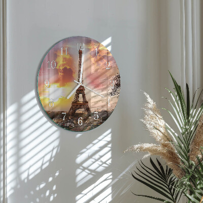 Glas wanduhr Eiffelturm Paris