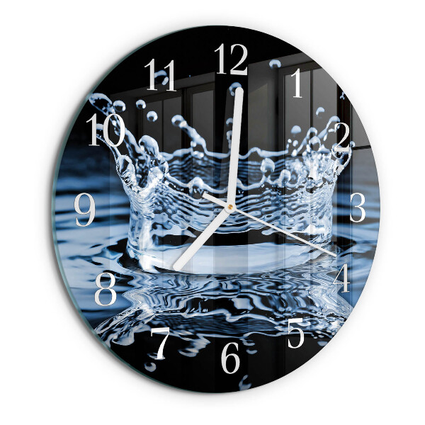 Glas wanduhr Wasser