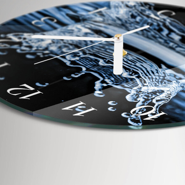 Glas wanduhr Wasser