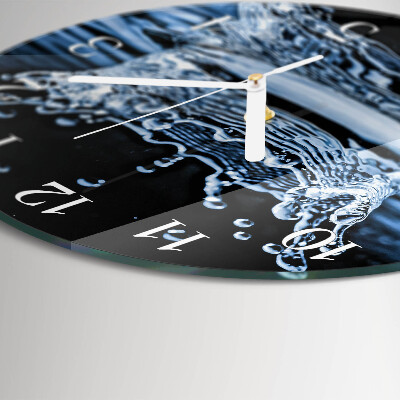 Glas wanduhr Wasser