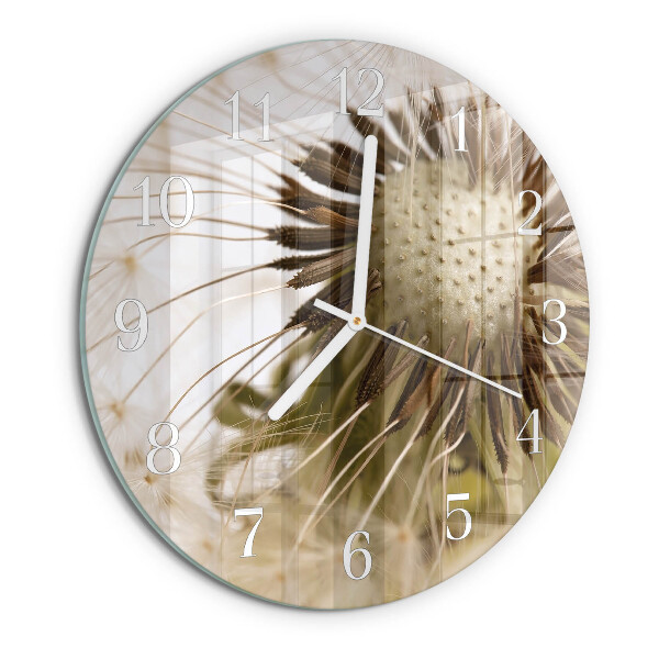 Glas wanduhr Löwenzahn