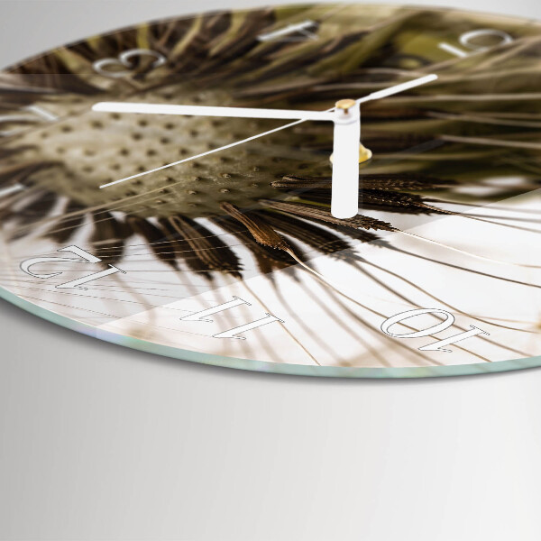 Glas wanduhr Löwenzahn