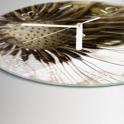 Glas wanduhr Löwenzahn