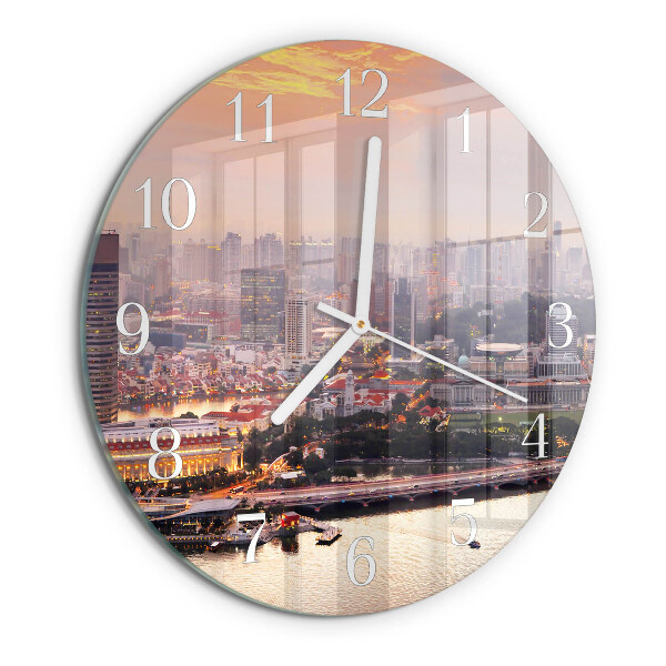 Glas wanduhr Stadt